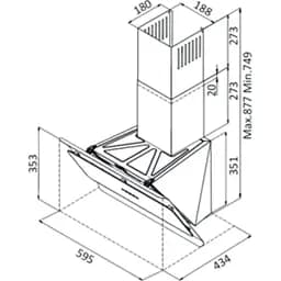 Витяжка похила Ardesto HL-F1300BLG [142618] - мініатюра 11