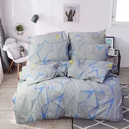 Простынь на резинке 220х240 см бязь серого цвета 328048