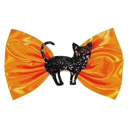 Заколка Бант з чорною кішкою