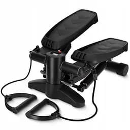 Степпер (мини-степпер) 4FIZJO Evo с эспандерами Black (P-5905973403863)