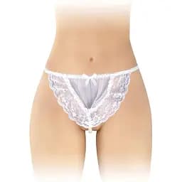 Трусики-стрінги з перлиною ниткою Fashion Secret KATIA White One size