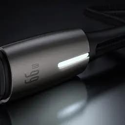 Кабель Baseus Water Drop-shaped Lamp Super Charge Cable USB to Type-C 66W 1m CATSD-M01 Black - мініатюра 8