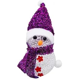 Нічник новорічний Bambi Сніговичок LED 15 см фіолетовий (СХ-4-06)