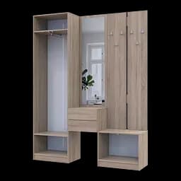 Передпокій Doros Сола Дуб Сонома/Білий ДСП / дзеркало 165х40х215 (42005147) - мініатюра 7