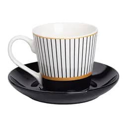 Чашка з блюдцем порцелянова 200 мл, vertical Liling Rongxiang Ceramic RX-N24708WP