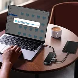 Перехідник Baseus Hub AcmeJoy 5-Port Type-C (HDMIx1+USB3.0x2+USB2.0x1+Type-C PD&Datax1) (WKJZ) Dark Gray - мініатюра 4