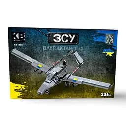 Військовий конструктор Limo Toy для хлопчиків Байрактар, 236 деталей (KB 1100)