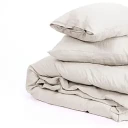 Простирадло на резинці MirSon Linen Jasmine Льон 70х130 см бежево-сіре (2200008269470) - мініатюра 7