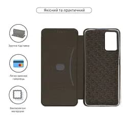 Чехол-книжка для Motorola G06 4G/G06 Power 4G, G-Case, серый, кожаный чехол-книжка из экокожи (PU) и TPU, с магнитом, с подставкой и вместительным кардхолдером, противоударный, защита всего корпуса, ArmorStandart (ARM89105) - мініатюра 3