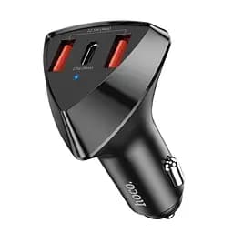 Автомобильное зарядное устройство Hoco DZ10 2 USB/Type-C PD 27W QC черный