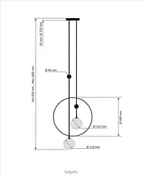 Підвісний стельовий світильник Babich Studio Sunderline 2B Black (RAL 9005) - мініатюра 12
