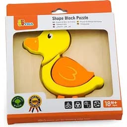Дерев'яний міні-пазл Viga Toys Качечка (59929) - мініатюра 2