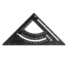 Угольник алюминиевый 90°-45°-45° Yato l= 170 мм с транспортиром и стрелкой [6/24] (YT-70782)