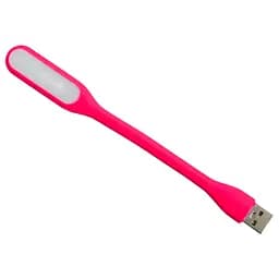 Usb лампа для ноутбука гнучка світильник від повербанка рожевий 1.2W 169х18мм лампа для клавіатури - мініатюра 4