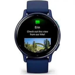 Смарт-годинник Garmin Vivoactive 5 Metallic Navy Aluminum Bezel with Navy Case and Silicone Band [010-02862-12] [111829] - мініатюра 4