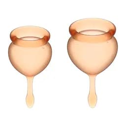 Набір менструальних чаш Satisfyer Feel Good 2 шт. помаранчевий