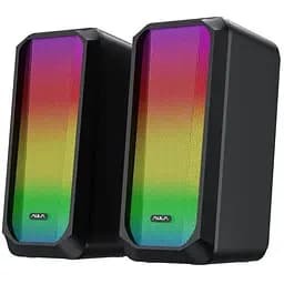 Акустические колонки Aula N-600 Desktop Speaker, черный, 2 x 3 Вт, RGB, mini jack, USB (6978080505019)