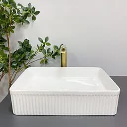 Умивальник VBI Brescia white накладний VBI-013900, Білий - мініатюра 5