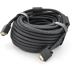 Кабель VEGGIEG VG-30 VGA 3 + 6, 30m, male to male (тато-тато), OD-8.0mm, 2 фериту, круглий Black, коннектор Gold, Box