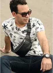 Чоловіча сумка на пояс (бананка) Sambag 30,5х14 см 000148032