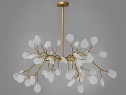Інноваційна люстра, "Світлячок", золота люстра на 54 лампи