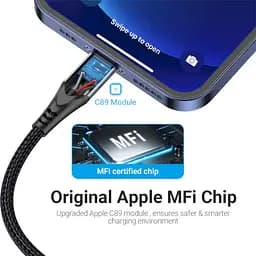 Кабель Vention USB 2.0 A to Lightning Cable 2 м сірий Aluminum Alloy Type (LABHH) - мініатюра 3