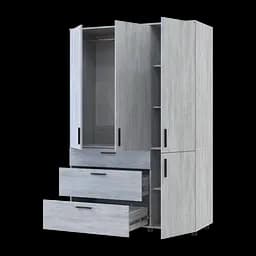 Шафа для одягу Doros Торн Сосна Натті 3 ДСП/3Ш (штанга) 135х51.6х200 (44900481) - мініатюра 3