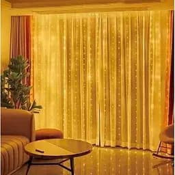 Новогодняя светодиодная гирлянда-штора Роса 3x3 м с 300 лампочками Тепло избитый