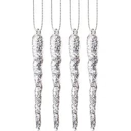 Новорічна іграшка Novogod'ko Бурулька декоративна 10 см 4 шт. (974881)