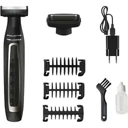 Триммер Rowenta Karl Lagerfeld Forever Sharp, для бороди, вусів, акум., роторний мотор, насадок-4, титан.напил., чорний