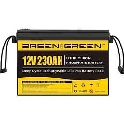 Аккумулятор Basen Green LiFePO4 12V 12.8V/230Ah/2944Wh (BG-12230) [125466]