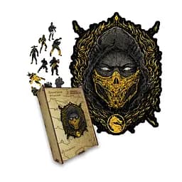 Пазл деревянный Мортал Комбат Скорпион, А3, Деревянная коробка 200 элементов