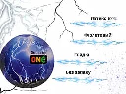Презервативи One Struck by Color Sensations фіолетові 5 шт. у кейсі (ROZ6501052007) - мініатюра 3