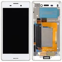 Дисплей Sony E2303 Xperia M4 Aqua /E2306 білий, PRC, з рамкою