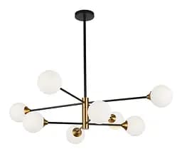 Сучасна стельова люстра Levistella 752L7910-8 BK+WH - чорна з бронзою, 8xG9, Ø98 см