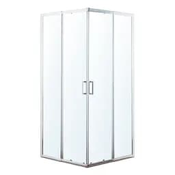 Душевая кабина квадратная Eger Vi`z New CC 85x85 раздвижная прозрачное стекло без поддона хром 599-055СС/1, прозрачный, хром
