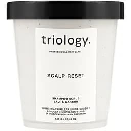 Шампунь-скраб Triology. для кожи головы и волос с морской солью и инкапсулированным углем 500 г