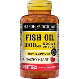 Риб'ячий жир та омега-3 Mason Natural 1000/600 мг 30 гелевих капсул