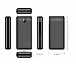 Портативна батарея VEGER L30 30000mAh LCD Quick Charge PD20W Black - мініатюра 2