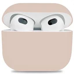 Силіконовий чохол для навушників Apple AirPods 3, Ultrathin Silicone Case, пудровий, захисний чохол, ультратонкий і легкий, захист від подряпин і пилу, м"який силікон, ArmorStandart (ARM60287)