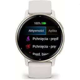 Смарт-годинник Garmin vivoactive 5 Cream Gold Aluminum Bezel with Ivory Case and Silicone Band (010-02862-11) - мініатюра 4
