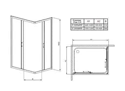 Душова кабіна Radaway Premium Plus D 120x80x190 скло прозоре 30435-01-01N - мініатюра 4