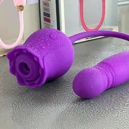 Подвійний вакуумний пульсуючий вібростимулятор Роза