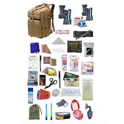 Укомплектований медичний тактичний рюкзак №3, 45 л світло-коричневий