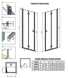 Душові двері Radaway Fuenta New DWB 80 см 384075-01-01R - мініатюра 3