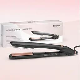 Випрямляч BaByliss Babyliss Steam Lux Styler, 56 Вт, температурних режимів 5, 170-210C, термо коврик, кераміка, чорний - мініатюра 7