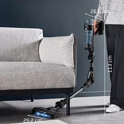 Rowenta Пилосос безпровідний X-Force Flex 10.80, 300Вт, вологе прибирання, конт пилок -0.44л, автон. робота до 60хв, HEF system 99,9%, чорно-синій - мініатюра 4