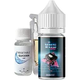 Набор компонентов для самозамеса солевой жидкости Elixir factory Retrowave 30 мл 0-50 мг VHS Killer Клубника Арбуз Киви (16323)