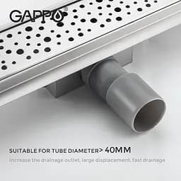 Душовий канал Gappo G86007-2 70x600 мм нержавіюча сталь - мініатюра 4
