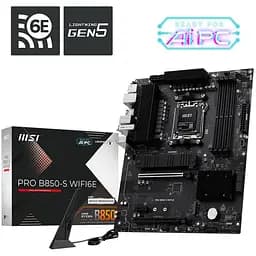 Материнська плата MSI PRO B850-S WIFI6E sAM5 B850 4xDDR5 M.2 HDMI WiFi BT ATX - мініатюра 6